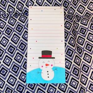 (CLOSET CLOSING FINAL SALE) NWOT Snowman Magnetic Fridge Notepad